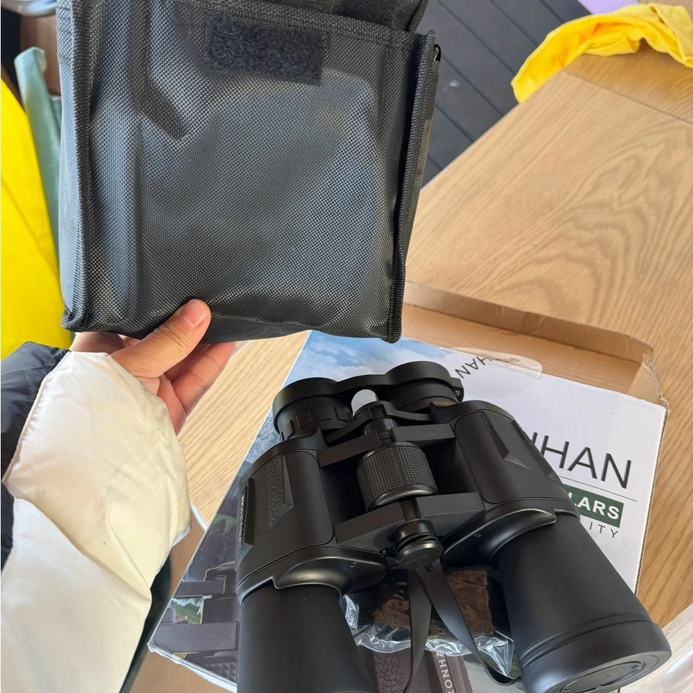 Black Binoculars for Adults High Powered